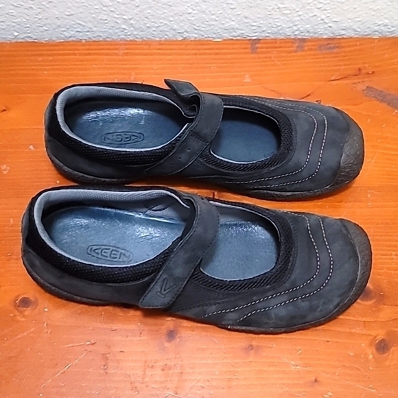 KEEN AMSTERDAM BLACK NUBUCK LEATHER MARY JANE WOMEN'S SHOES SIZE 8.5 - Picture 2 of 11